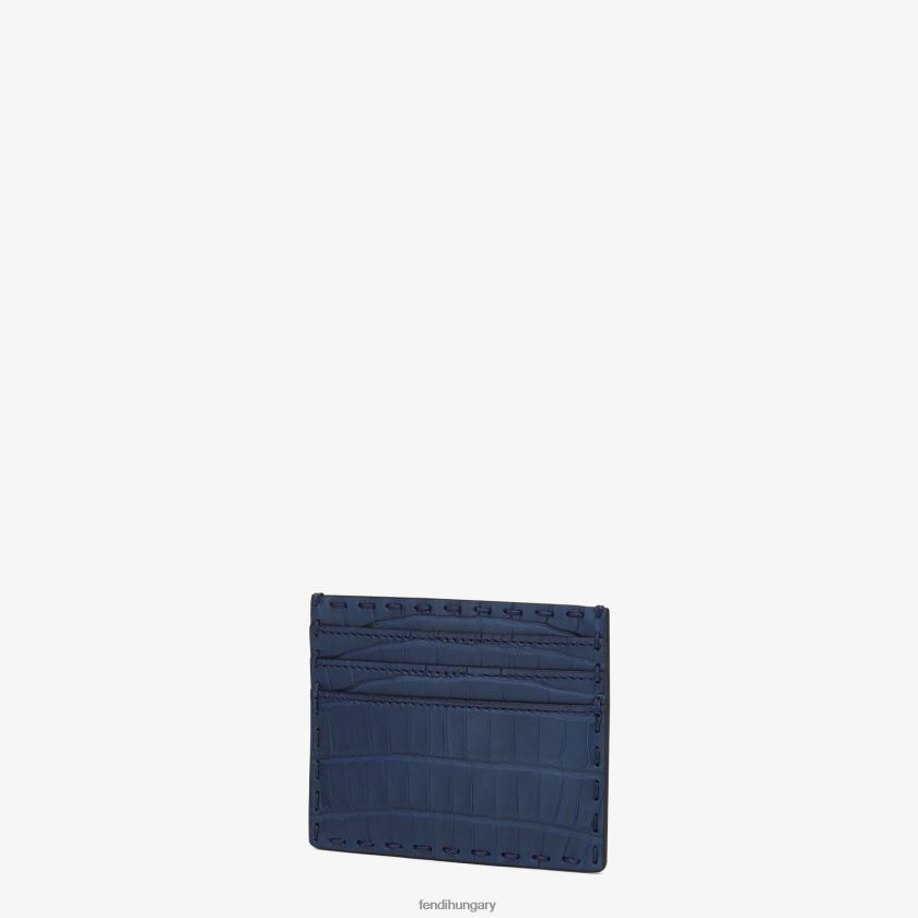 Fendi férfiak aligátor bőr kártyatartó 2H0H8Z2677 kiegészítők divat