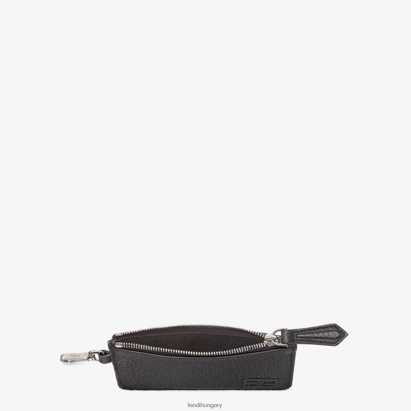 Fendi férfiak bőr kártyatartó 2H0H8Z2653 kiegészítők fekete