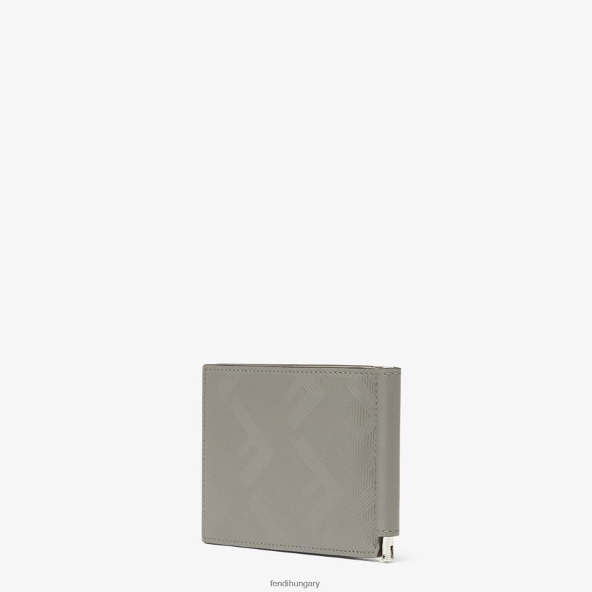 Fendi férfiak galambbőr pénzcsipesz 2H0H8Z2582 kiegészítők szürke