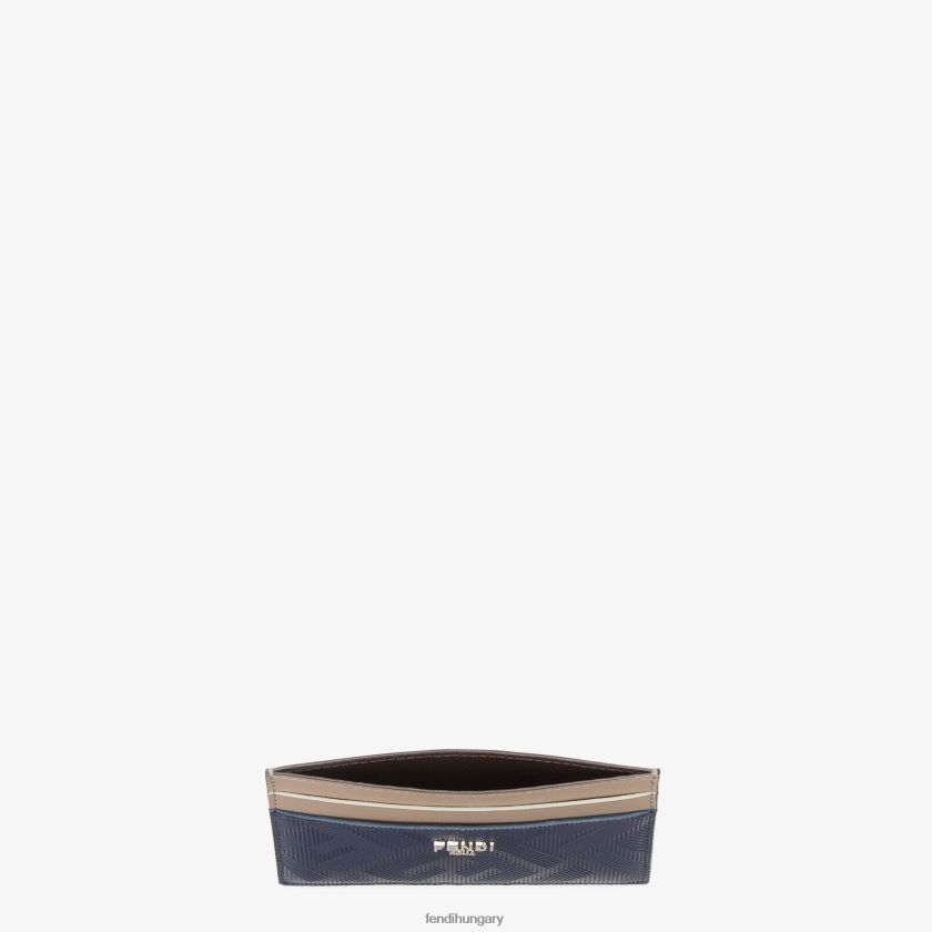 Fendi férfiak árnyékbőr kártyatartó 2H0H8Z2649 kiegészítők kék