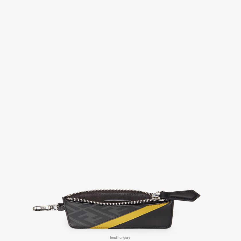 Fendi férfiak szövet kártyatartó 2H0H8Z2624 kiegészítők fekete