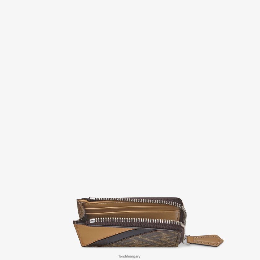 Fendi férfiak szövet kártyatartó 2H0H8Z2630 kiegészítők barna