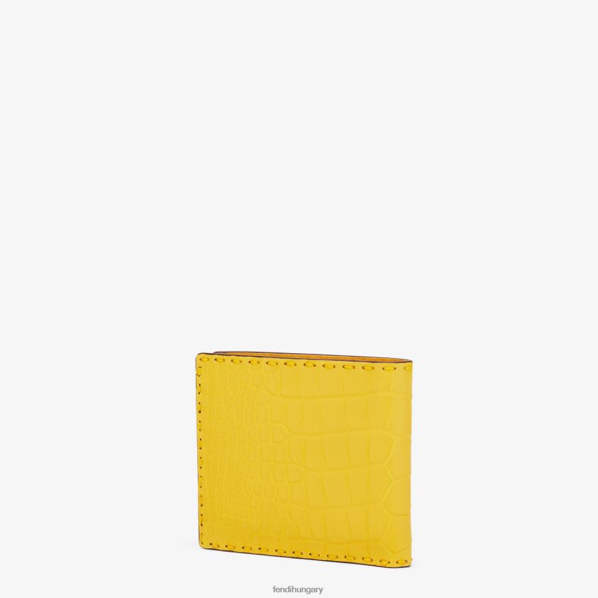 Fendi férfiak aligátor két összehajtható pénztárca 2H0H8Z2675 kiegészítők divat
