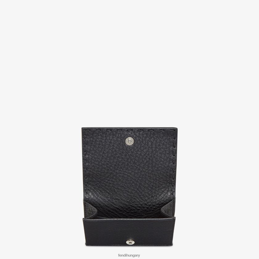 Fendi férfiak bőr háromszoros pénztárca 2H0H8Z2601 kiegészítők fekete