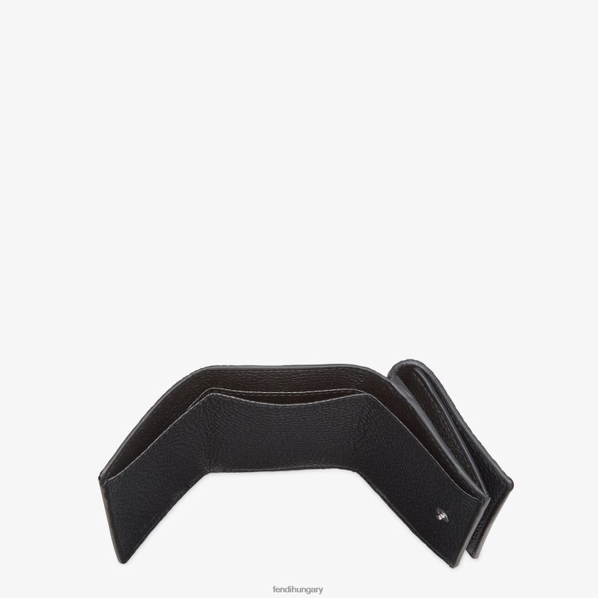 Fendi férfiak bőr háromszoros pénztárca 2H0H8Z2666 kiegészítők fekete