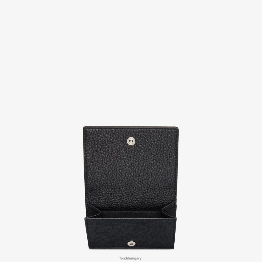 Fendi férfiak bőr háromszoros pénztárca 2H0H8Z2666 kiegészítők fekete