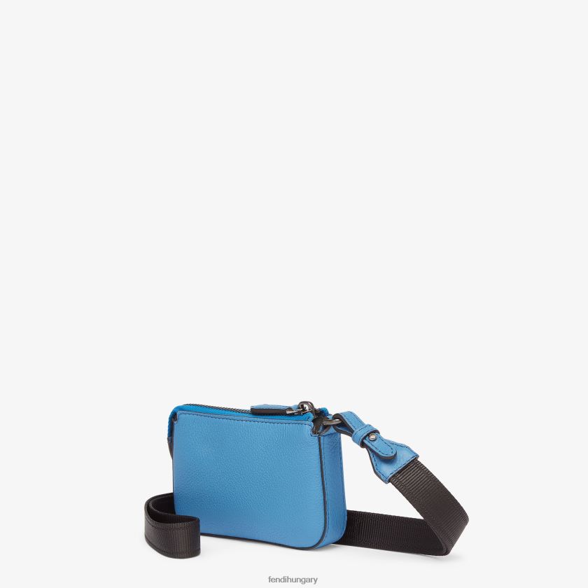 Fendi férfiak bőr érme pénztárca 2H0H8Z2616 kiegészítők világoskék