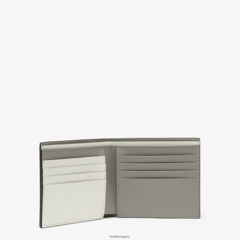 Fendi férfiak galambbőr, kettéhajtható pénztárca 2H0H8Z2581 kiegészítők szürke