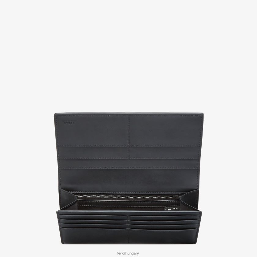Fendi férfiak kontinentális bőr pénztárca 2H0H8Z2659 kiegészítők fekete