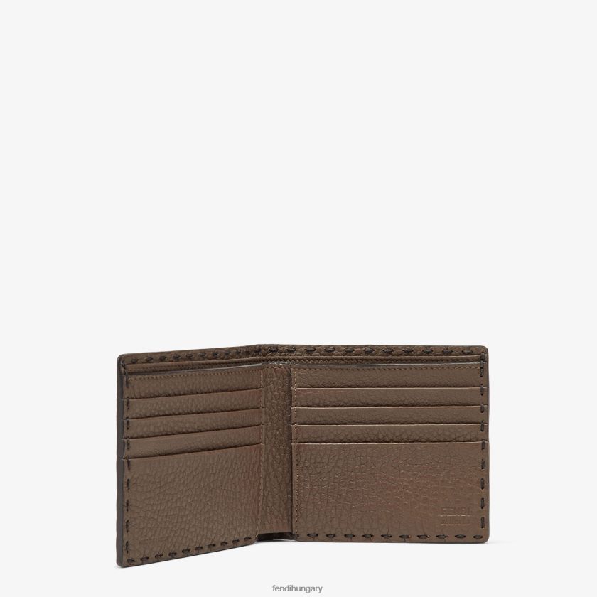 Fendi férfiak selleria bőr, kettéhajtható pénztárca 2H0H8Z2644 kiegészítők kék
