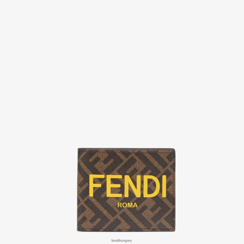 Fendi férfiak szövet bi-fold 2H0H8Z2634 kiegészítők barna