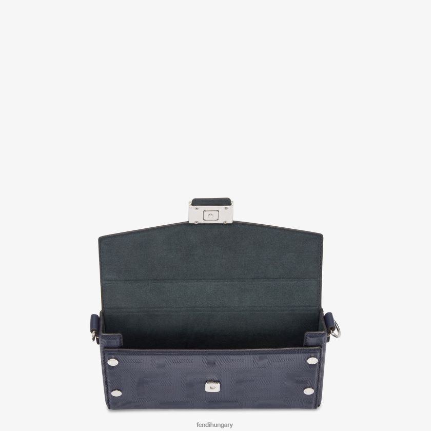 Fendi férfiak bagett puha csomagtartós bőrtáska 2H0H8Z2618 kiegészítők kék
