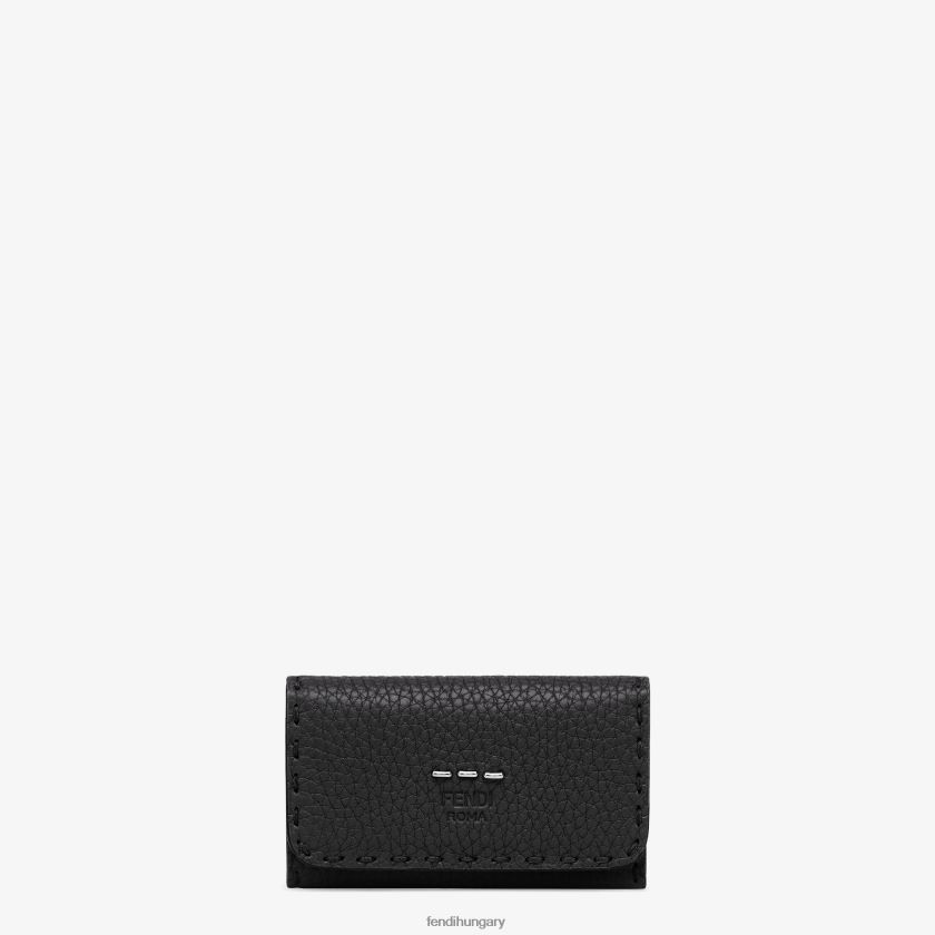 Fendi férfiak kulcstartó bőr tok 2H0H8Z2573 kiegészítők fekete
