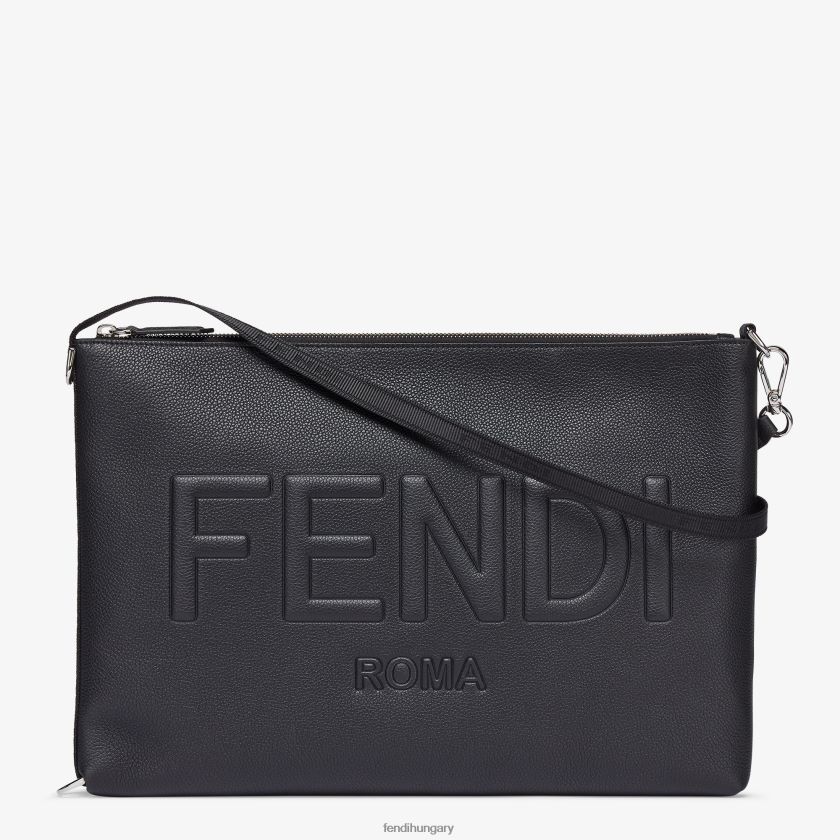 Fendi férfiak signature PC tok bőr tok 2H0H8Z1878 kiegészítők fekete
