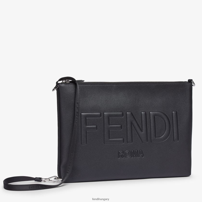 Fendi férfiak signature PC tok bőr tok 2H0H8Z1878 kiegészítők fekete