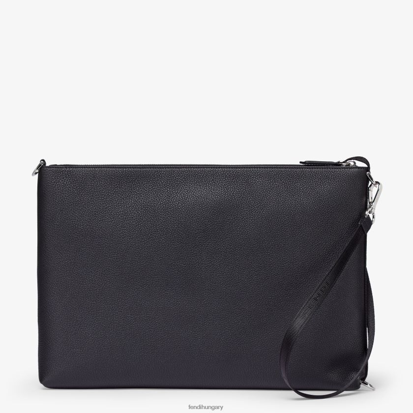 Fendi férfiak signature PC tok bőr tok 2H0H8Z1878 kiegészítők fekete