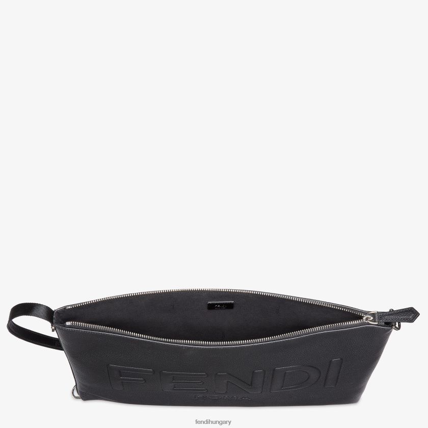 Fendi férfiak signature PC tok bőr tok 2H0H8Z1878 kiegészítők fekete