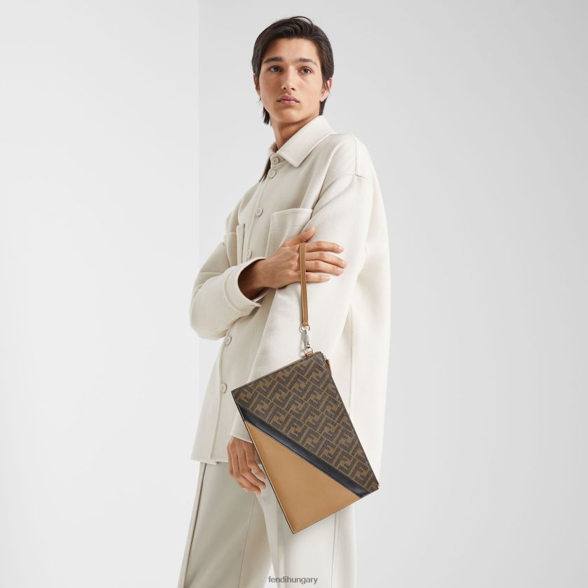 Fendi férfiak szövet táska 2H0H8Z1899 kiegészítők barna