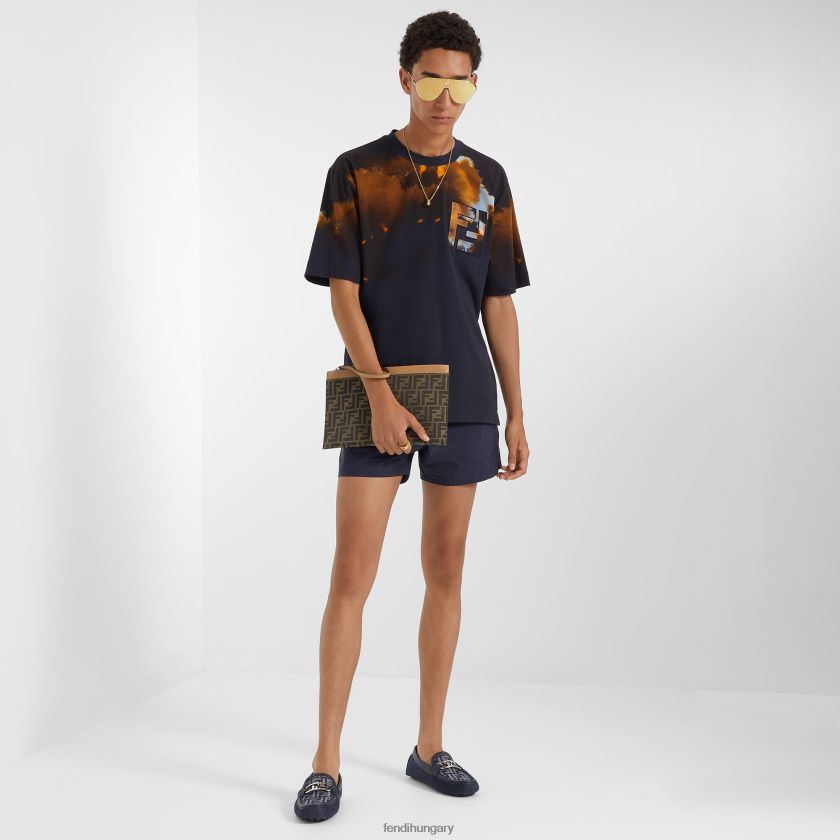 Fendi férfiak szövet tasak 2H0H8Z1876 kiegészítők barna
