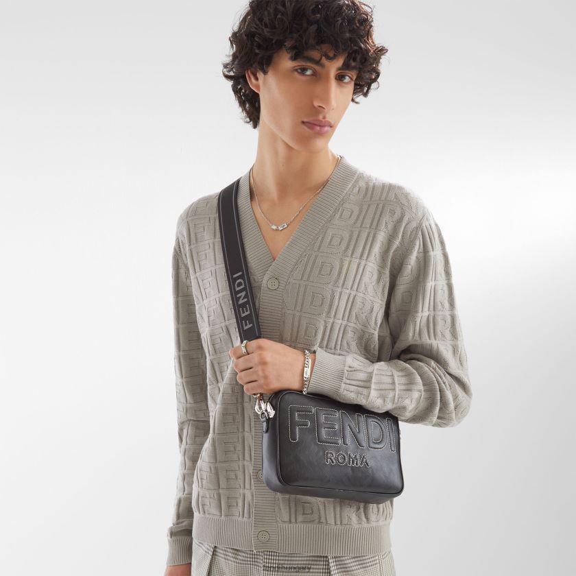 Fendi férfiak bőr ff print táska 2H0H8Z1811 kiegészítők fekete