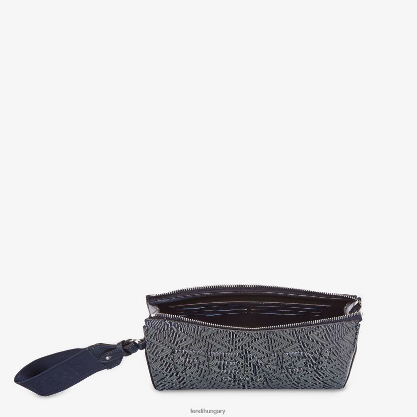 Fendi férfiak bőr kuplungtáska csíkos ff nyomattal 2H0H8Z1792 kiegészítők sokszínű