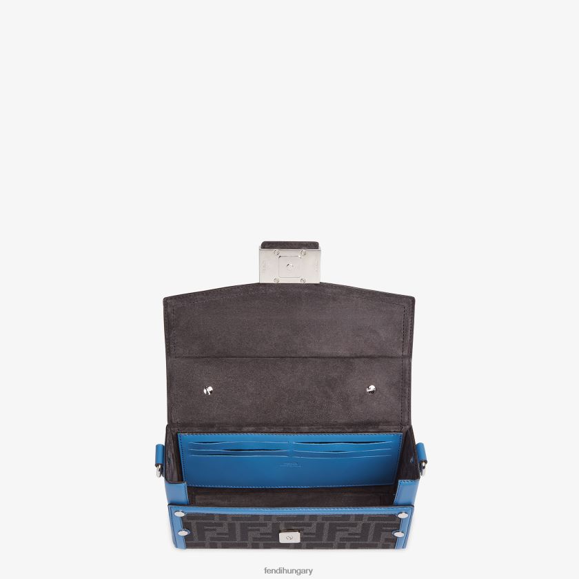 Fendi férfiak bőr és ff szövettáska 2H0H8Z1807 kiegészítők kék