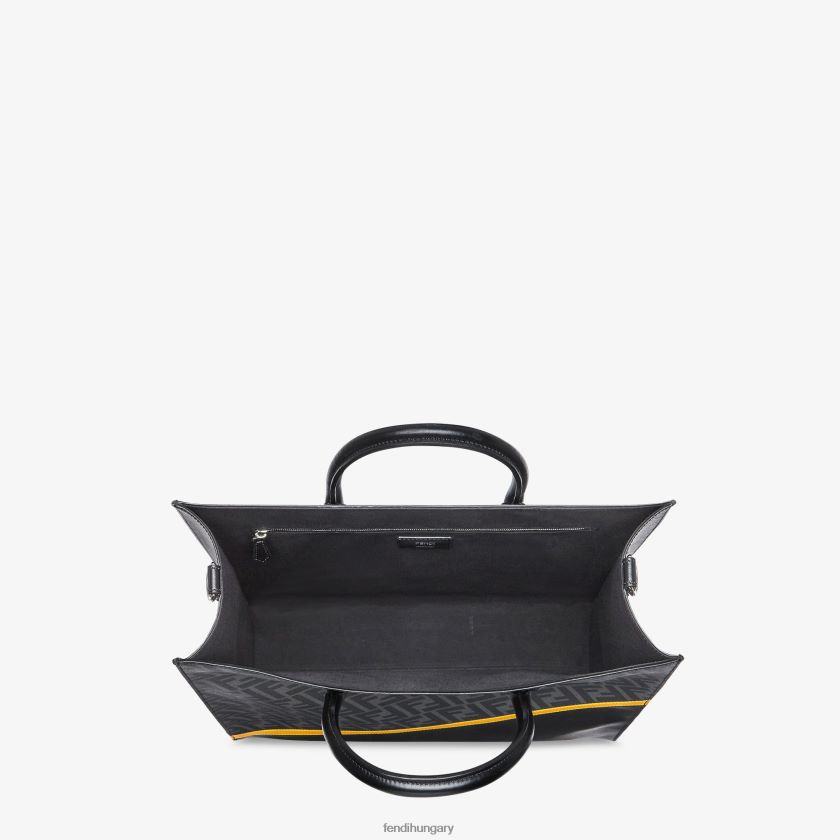 Fendi férfiak bőr és ff szövettáska 2H0H8Z1843 kiegészítők fekete