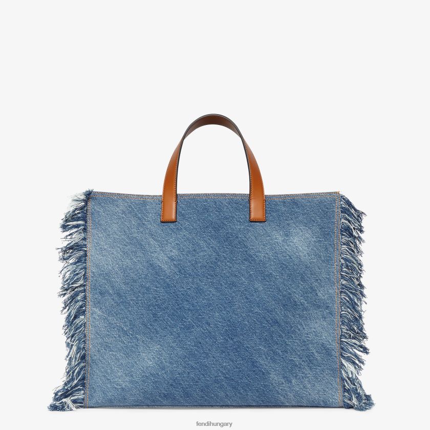 Fendi férfiak farmer táska rojtokkal 2H0H8Z1868 kiegészítők kék