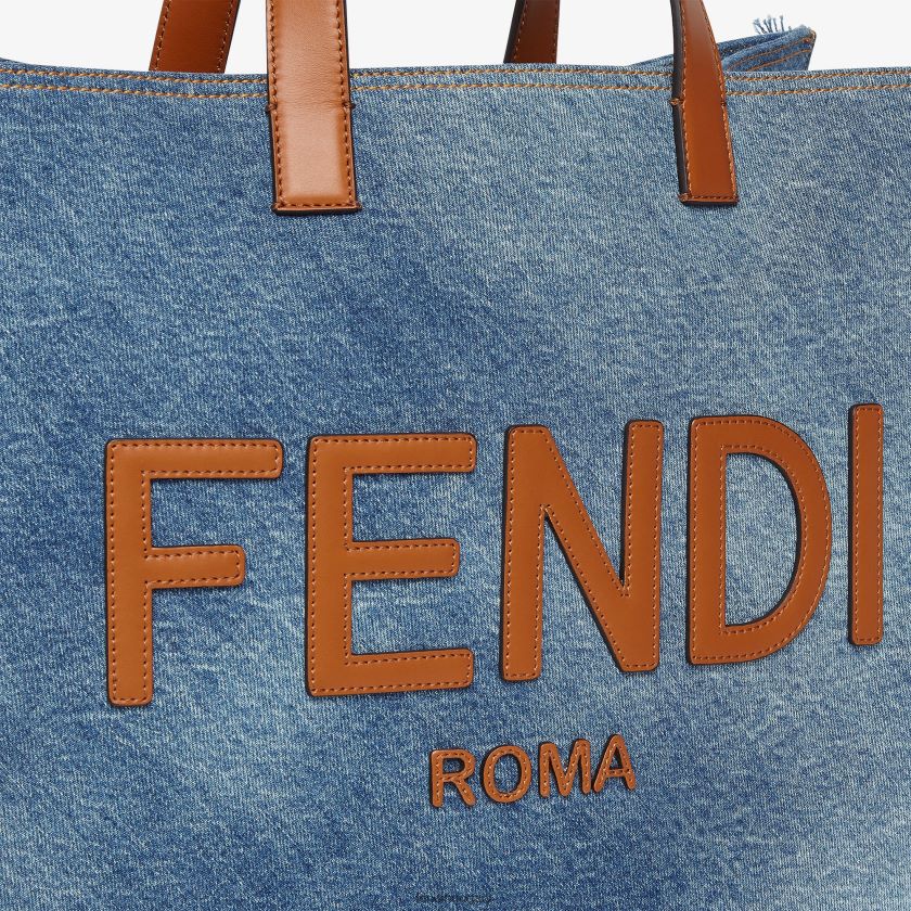 Fendi férfiak farmer táska rojtokkal 2H0H8Z1868 kiegészítők kék