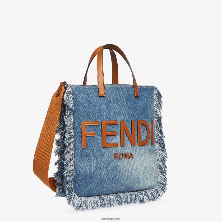 Fendi férfiak farmer táska rojtokkal 2H0H8Z1873 kiegészítők kék