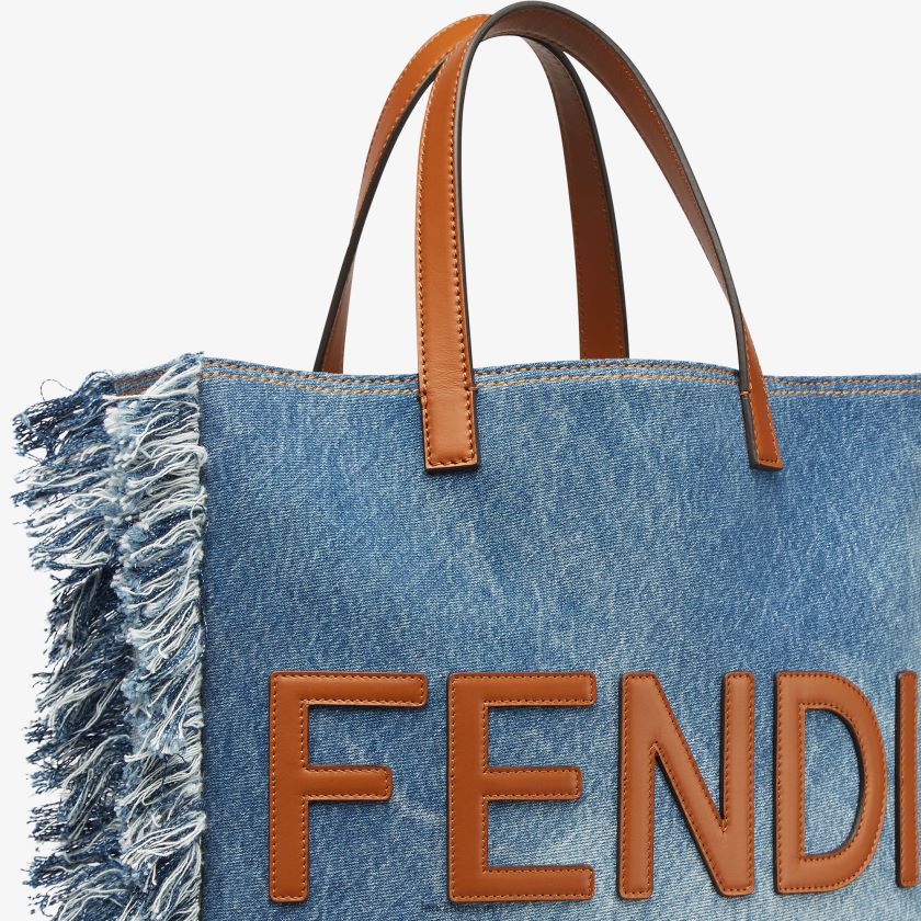 Fendi férfiak farmer táska rojtokkal 2H0H8Z1873 kiegészítők kék