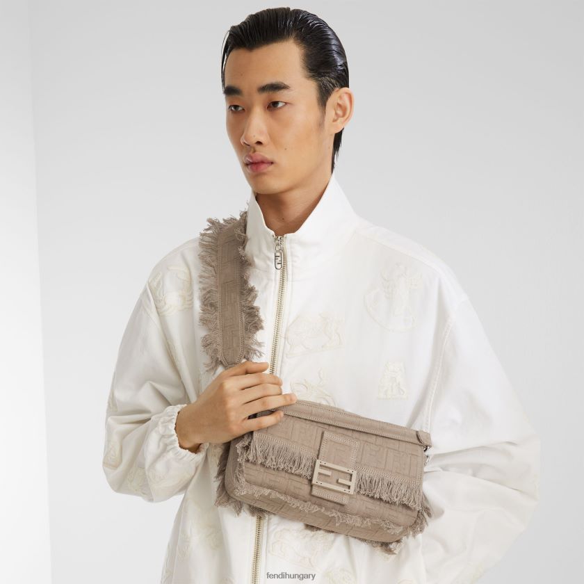 Fendi férfiak ff szövettáska rojtokkal 2H0H8Z1848 kiegészítők bézs