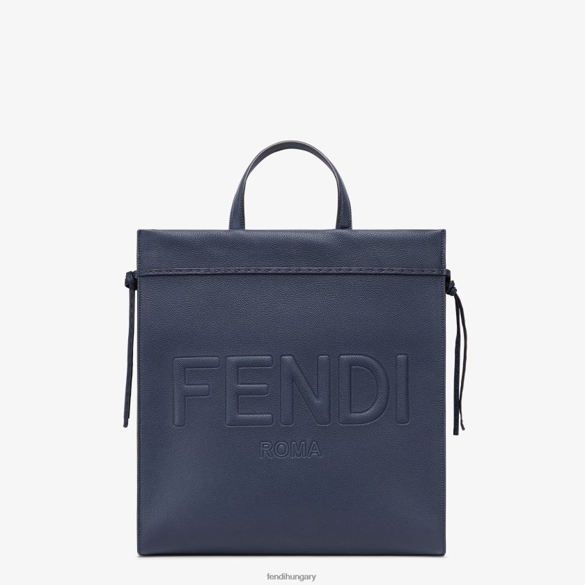 Fendi férfiak közepes go a vásárlói bőrtáska 2H0H8Z1821 kiegészítők kék