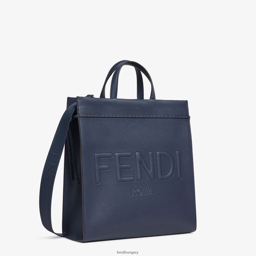 Fendi férfiak közepes go a vásárlói bőrtáska 2H0H8Z1821 kiegészítők kék