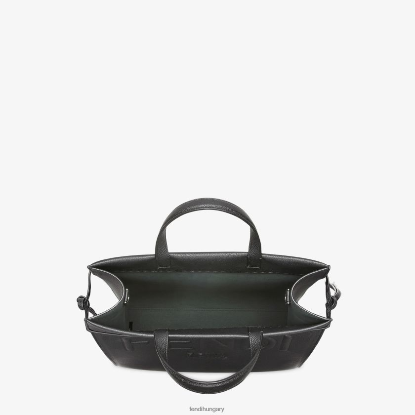 Fendi férfiak közepes go a vásárlói bőrtáska 2H0H8Z1850 kiegészítők fekete