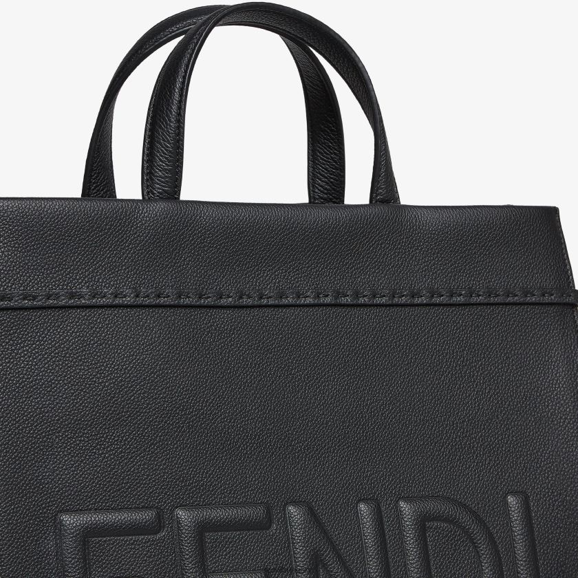 Fendi férfiak közepes go a vásárlói bőrtáska 2H0H8Z1850 kiegészítők fekete
