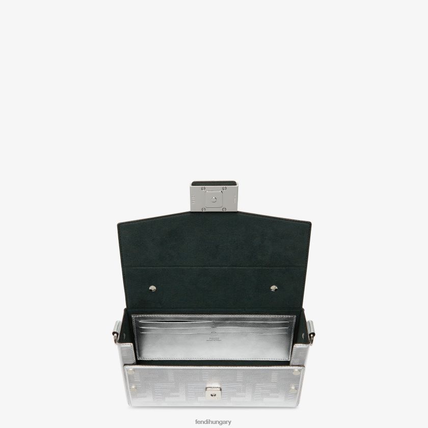 Fendi férfiak laminált bőr táska 2H0H8Z1815 kiegészítők ezüst