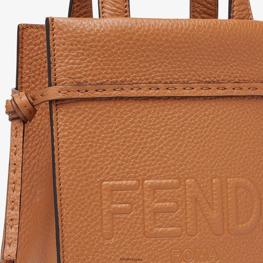 Fendi férfiak mini megy vásárlói bőrtáska 2H0H8Z1871 kiegészítők barna