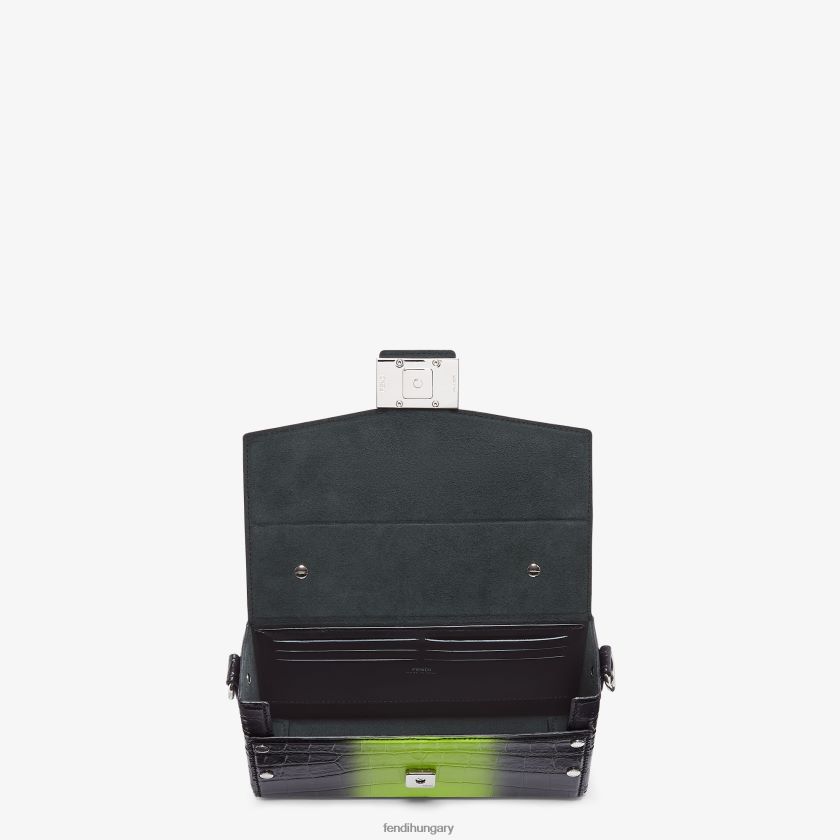 Fendi férfiak neon aligátor táska 2H0H8Z1872 kiegészítők fekete