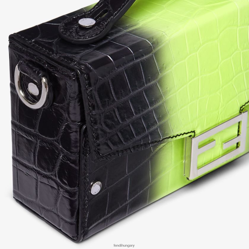 Fendi férfiak neon aligátor táska 2H0H8Z1872 kiegészítők fekete