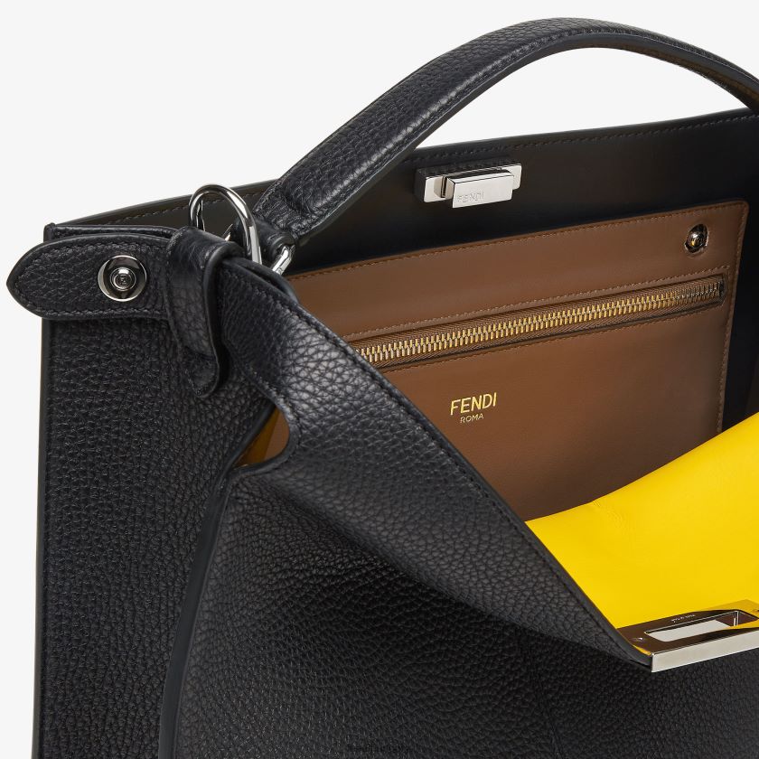 Fendi férfiak peekaboo iseeu bőrtáska 2H0H8Z1822 kiegészítők fekete