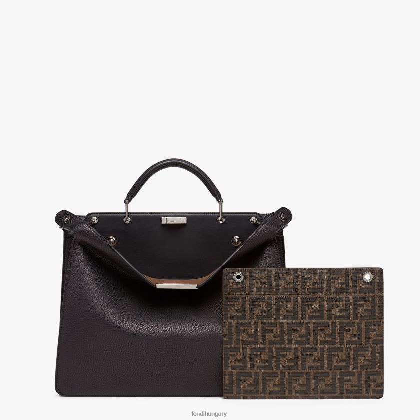 Fendi férfiak peekaboo iseeu közepes bőrtáska 2H0H8Z1817 kiegészítők fekete