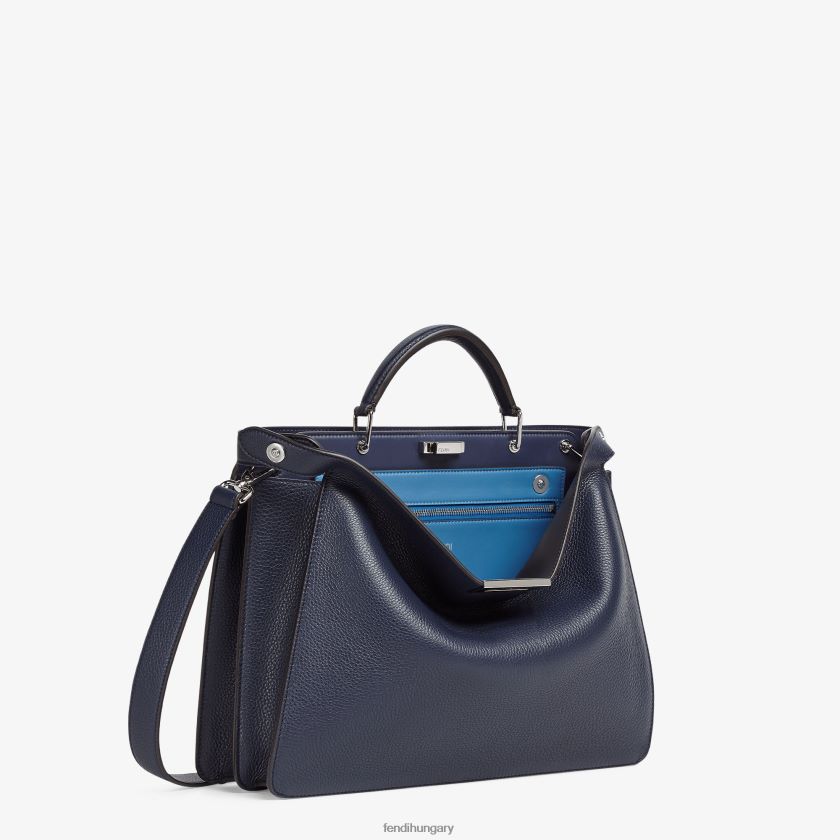 Fendi férfiak peekaboo iseeu közepes bőrtáska 2H0H8Z1833 kiegészítők kék