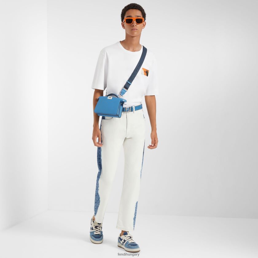 Fendi férfiak peekaboo iseeu xcross bőrtáska 2H0H8Z1795 kiegészítők kék
