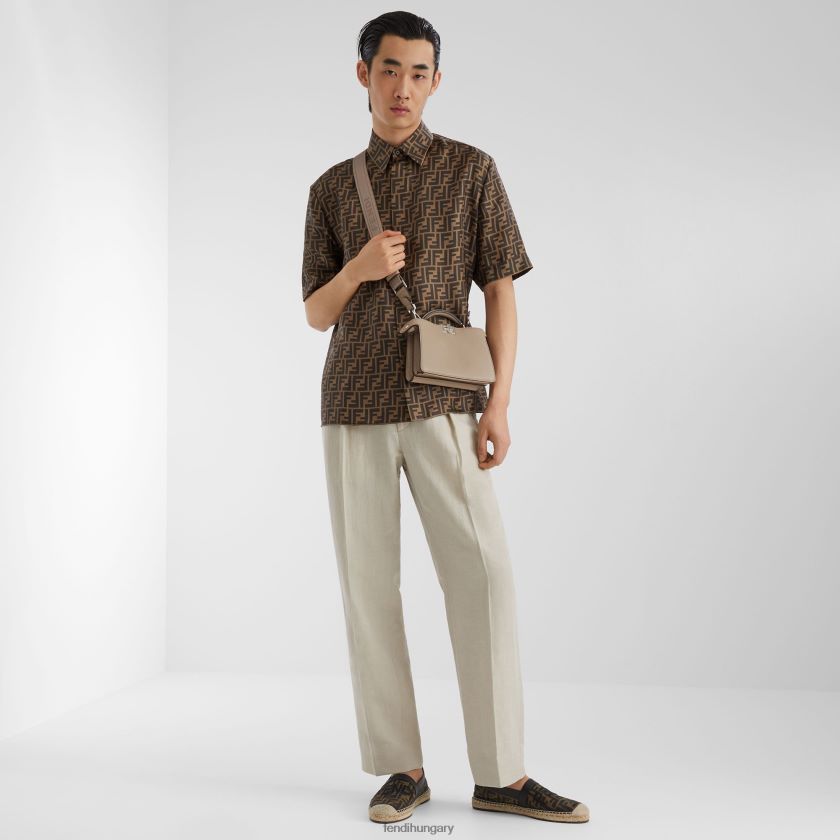 Fendi férfiak peekaboo iseeu xcross bőrtáska 2H0H8Z1796 kiegészítők bézs