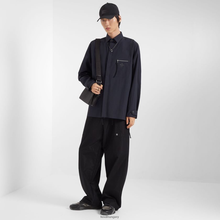 Fendi férfiak peekaboo iseeu xcross bőrtáska 2H0H8Z1810 kiegészítők fekete