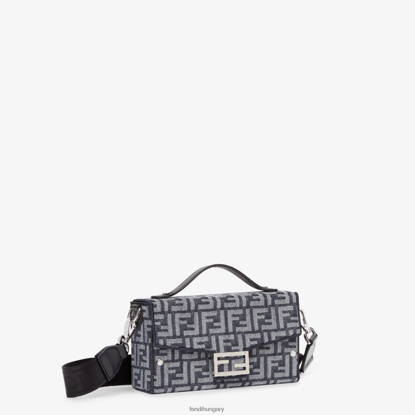 Fendi férfiak puha csomagtartós bagett bőrtáska 2H0H8Z1851 kiegészítők kék