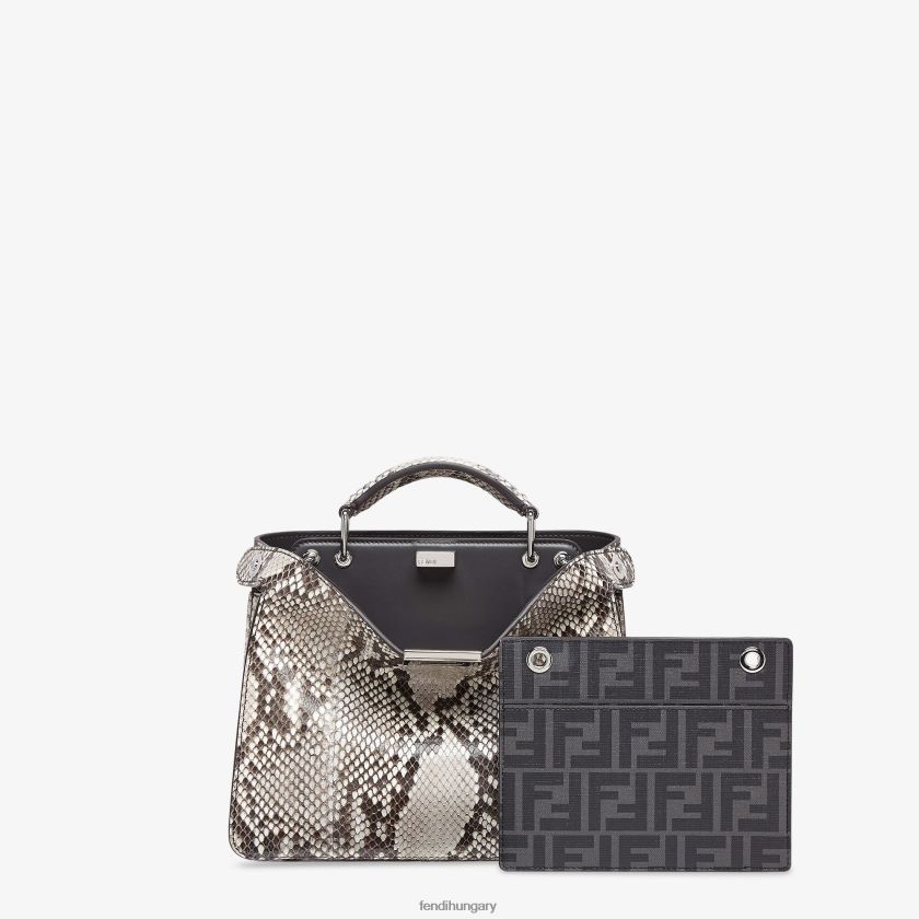 Fendi férfiak python és bőrtáska 2H0H8Z1834 kiegészítők bézs