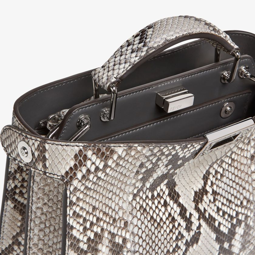 Fendi férfiak python és bőrtáska 2H0H8Z1834 kiegészítők bézs