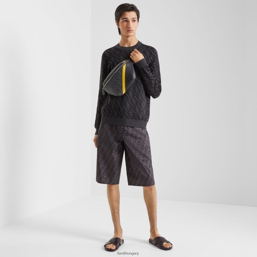 Fendi férfiak szövet övtáska 2H0H8Z1804 kiegészítők szürke